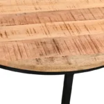 Τραπέζι σαλονιού Frina σετ 3τεμ μασίφ mango ξύλο σε φυσική απόχρωση με πόδι μαύρο μέταλλο - Image 4