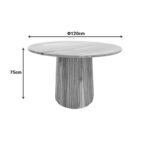 Τραπέζι Tully μασίφ ξύλο ακακίας σε φυσική απόχρωση Φ120x75εκ - Image 5