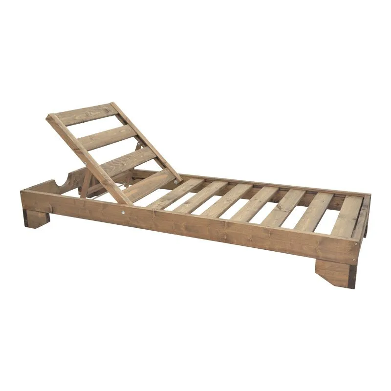 380-000002 Ξαπλώστρα Fendy ξύλο ελάτου σε καρυδί απόχρωση - Image 1