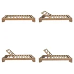 Ξαπλώστρα Fendy ξύλο ελάτου σε καρυδί απόχρωση - Image 6