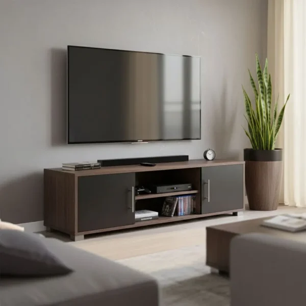 Έπιπλο τηλεόρασης Serank σε oak-ανθρακί απόχρωση