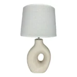 Επιτραπέζιο φωτιστικό Ovola Ε27 κεραμικό σε μπεζ απόχρωση