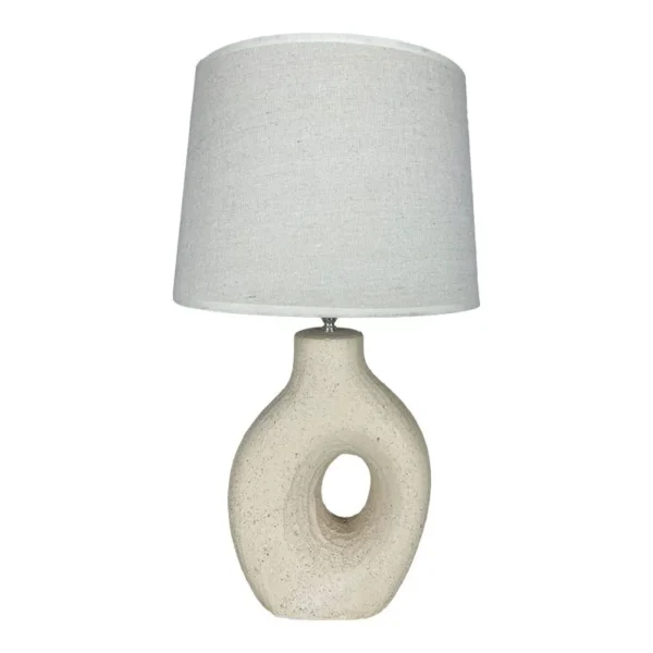 Επιτραπέζιο φωτιστικό Ovola Ε27 κεραμικό σε μπεζ απόχρωση