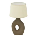 Επιτραπέζιο φωτιστικό Ovola Ε27 κεραμικό σε γκρι antique-μπεζ απόχρωση