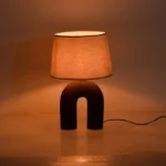 Επιτραπέζιο φωτιστικό Archo  Ε27 κεραμικό σε γκρι antique-μπεζ απόχρωση - Image 2