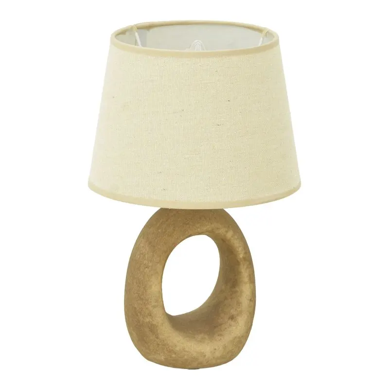 387-000012 Επιτραπέζιο φωτιστικό Collie Ε14 κεραμικό σε γκρι antique-μπεζ απόχρωση - Image 1