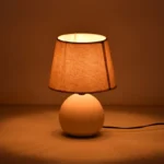 Επιτραπέζιο φωτιστικό Melanie Ε14 κεραμικό σε μπεζ απόχρωση - Image 3