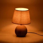 Επιτραπέζιο φωτιστικό Melanie Ε14 κεραμικό σε γκρι antique- μπεζ απόχρωση - Image 3