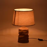 Επιτραπέζιο φωτιστικό Wabbi Ε27 κεραμικό σε γκρι antique -μπεζ απόχρωση - Image 3