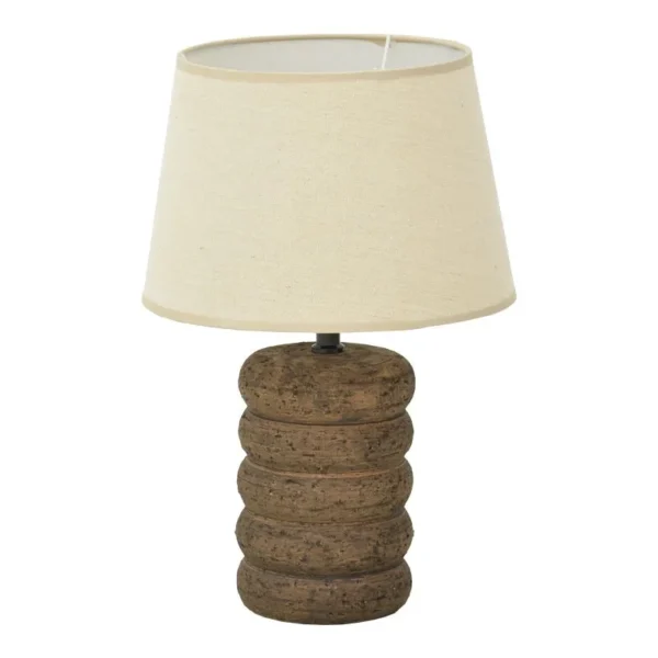 Επιτραπέζιο φωτιστικό Graike  Ε27 κεραμικό σε γκρι antique-μπεζ απόχρωση