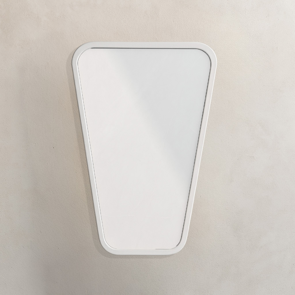 50x35 Verlo white Minimal Καθρέφτης Verlo50 Γεωμετρικός με Λευκή Κορνίζα - Image 1