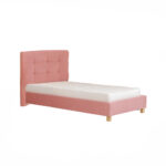 Μονό Κρεβάτι Blush  με Ταπετσαρία Ροζ – Κομψός και Λειτουργικός Σχεδιασμός - Image 2