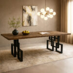 ΤΡΑΠΕΖΑΡΙΑ SQUARE ΜΕ ΕΠΙΦΑΝΕΙΑ ΣΕ ΣΚΟΥΡΟ ΚΑΦΕ ΧΡΩΜΑ