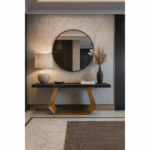 ΕΠΙΠΛΟ ΕΙΣΟΔΟΥ STRUMMY ΜΕ ΜΕΤΑΛΛΙΚΗ ΒΑΣΗ KAI ΕΠΙΦΑΝΕΙΑ ΜΕΛΑΜΙΝΗΣ ΜΕ ΟΨΗ ΜΑΥΡΟΥ ΜΑΡΜΑΡΟΥ