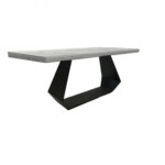 ΕΠΙΠΛΟ ΕΙΣΟΔΟΥ STRUMMY ΜΕ ΜΕΤΑΛΛΙΚΗ ΒΑΣΗ KAI ΕΠΙΦΑΝΕΙΑ ΜΕΛΑΜΙΝΗΣ ΜΕ ΟΨΗ ΛΕΥΚΟΥ ΜΑΡΜΑΡΟΥ - Image 2