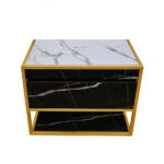 ΕΠΙΠΛΟ ΜΠΑΝΙΟΥ 7767 GOLD CARTESIO 70 cm ΣΕ ΑΠΟΧΡΩΣΗ ΜΑΥΡΟΥ ΜΑΡΜΑΡΟΥ - Image 3