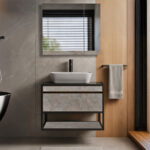 ΕΠΙΠΛΟ ΜΠΑΝΙΟΥ K540 CARTESIO 70 cm ΣΕ ΑΠΟΧΡΩΣΗ ΣΚΟΥΡΟΥ ΤΣΙΜΕΝΤΟΥ