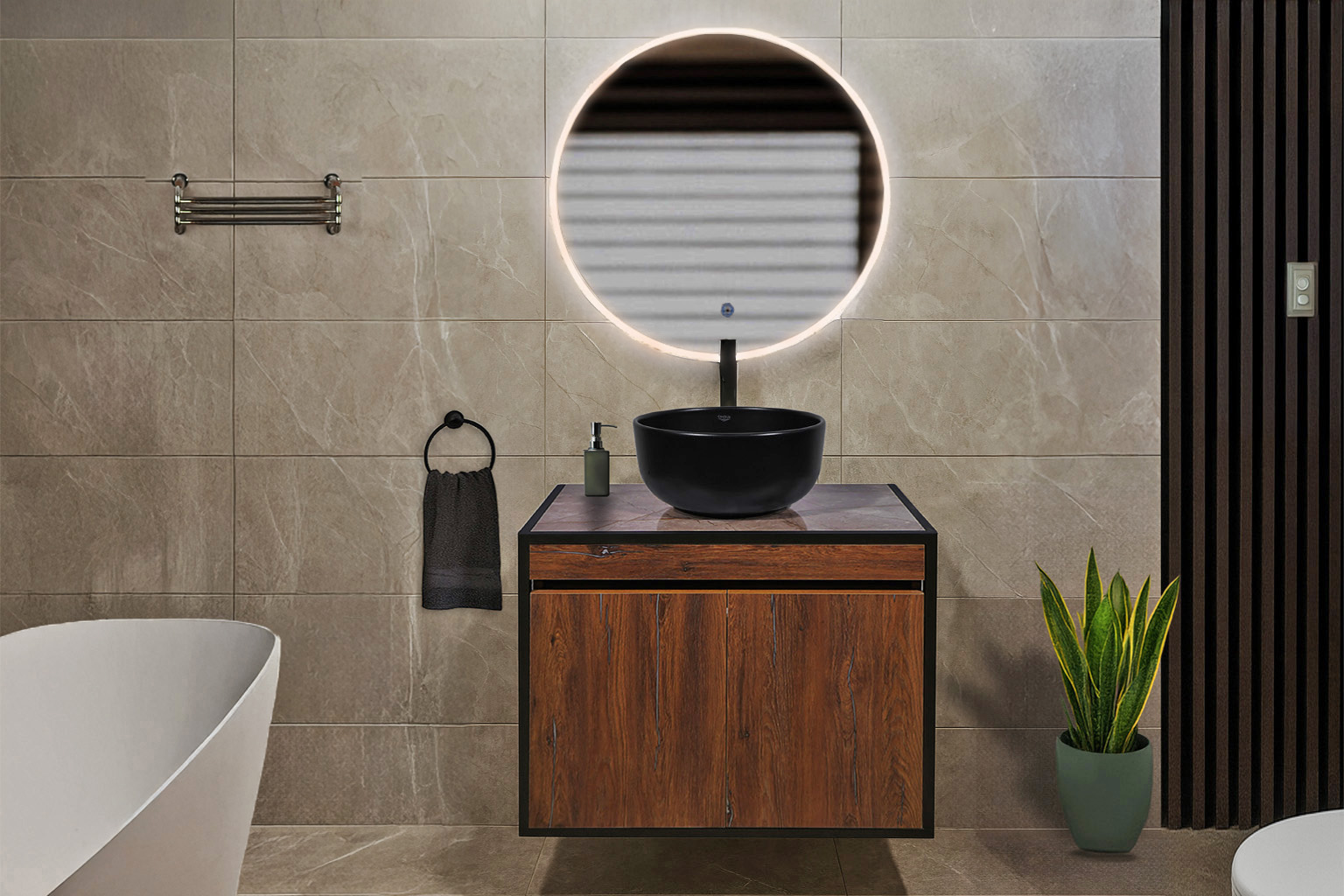 80nt K545 DECOR 2 ΕΠΙΠΛΟ ΜΠΑΝΙΟΥ K545 RIGHELLO 80 cm ΣΕ ΑΠΟΧΡΩΣΗ ΚΑΡΥΔΙΑΣ - Image 1