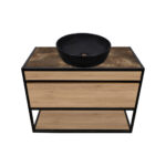 ΕΠΙΠΛΟ ΜΠΑΝΙΟΥ K529 CARTESIO 90 cm ΣΕ ΦΥΣΙΚΗ ΑΠΟΧΡΩΣΗ ΞΥΛΟΥ - Image 3