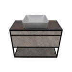 ΕΠΙΠΛΟ ΜΠΑΝΙΟΥ K540 CARTESIO 90 cm ΣΕ ΑΠΟΧΡΩΣΗ ΣΚΟΥΡΟ ΤΣΙΜΕΝΤΟ - Image 3