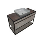 ΕΠΙΠΛΟ ΜΠΑΝΙΟΥ K540 CARTESIO 90 cm ΣΕ ΑΠΟΧΡΩΣΗ ΣΚΟΥΡΟ ΤΣΙΜΕΝΤΟ - Image 2