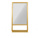 Κρεμαστός Καθρέφτης Axel60  Ορθογώνιος Με Χρυσό Μεταλλικό Πλαίσιο - Image 2