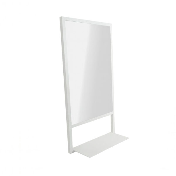 Κρεμαστός Καθρέφτης Axel60 Ορθογώνιος Με Λευκό Μεταλλικό Πλαίσιο