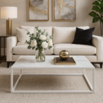 ΤΡΑΠΕΖΙ ΣΑΛΟΝΙΟΥ MARBELLA ΜΕ ΕΠΙΦΑΝΕΙΑ ΑΠΟ ΠΛΑΚΑΚΙ ΣΕ ΟΨΗ ΜΑΥΡΟΥ ΜΑΡΜΑΡΟΥ ΜΕ ΛΕΥΚΗ ΜΕΤΑΛΛΙΚΗ ΒΑΣΗ