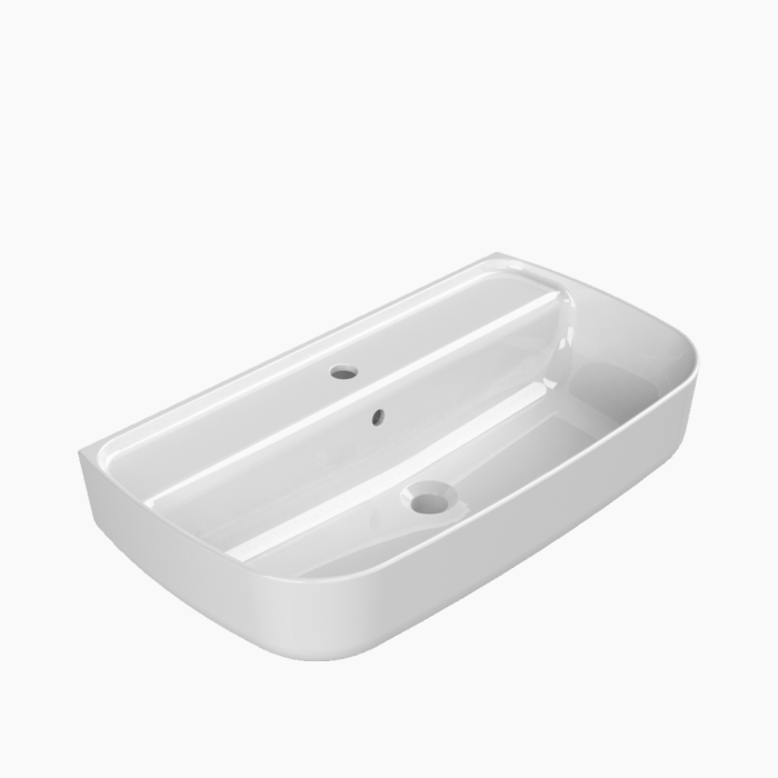Aqua basin 75-42-700x700 Νιπτήρας Πάγκου Πορσελάνης Cerastyle Aqua BTW 75x42cm 078700-u Λευκό - Image 1