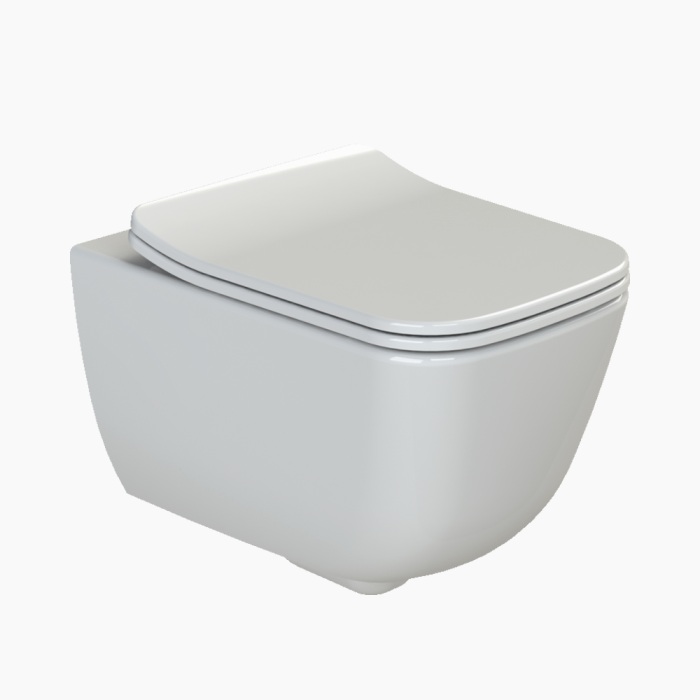 Aqua wc white copy-700x700 Λεκάνη Κρεμαστή Πορσελάνης Cerastyle Aqua Rimless New 017800-w Λευκή Σετ - Image 1