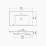 ΕΠΙΠΛΟ ΜΠΑΝΙΟΥ ZENOS K545 ΠΛΑΤΟΥΣ 85 cm ΣΕ ΑΠΟΧΡΩΣΗ ΚΑΡΥΔΙΑΣ - Image 5