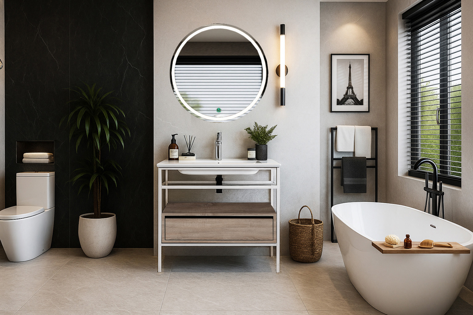 Bath 1 5194 white 100ari ΕΠΙΠΛΟ ΜΠΑΝΙΟΥ ZENOS 5194 ΠΛΑΤΟΥΣ 100 cm ΣΕ ΑΝΟΙΧΤΗ ΑΠΟΧΡΩΣΗ ΞΥΛΟΥ - Image 1