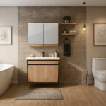 ΕΠΙΠΛΟ ΜΠΑΝΙΟΥ K529-SENSA 80 cm ΣΕ ΦΥΣΙΚΗ ΑΠΟΧΡΩΣΗ ΞΥΛΟΥ