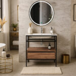 ΕΠΙΠΛΟ ΜΠΑΝΙΟΥ ZENOS K545 ΠΛΑΤΟΥΣ 100 cm ΣΕ ΑΠΟΧΡΩΣΗ ΚΑΡΥΔΙΑΣ