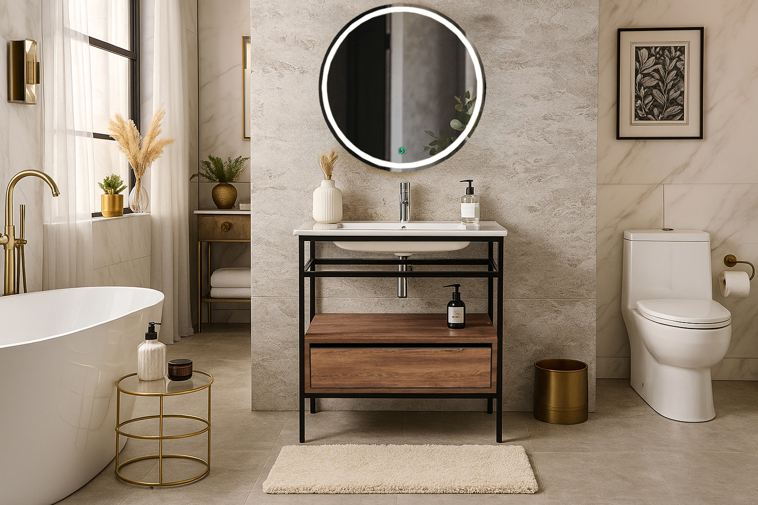 Bath1 K545 85ari ΕΠΙΠΛΟ ΜΠΑΝΙΟΥ ZENOS K545 ΠΛΑΤΟΥΣ 100 cm ΣΕ ΑΠΟΧΡΩΣΗ ΚΑΡΥΔΙΑΣ - Image 1