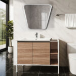 ΕΠΙΠΛΟ ΜΠΑΝΙΟΥ 5194-RETRO 100 cm ΜΕ ΡΑΦΙΑ ΣΕ ΑΝΟΙΧΤΗ ΑΠΟΧΡΩΣΗ ΞΥΛΟΥ