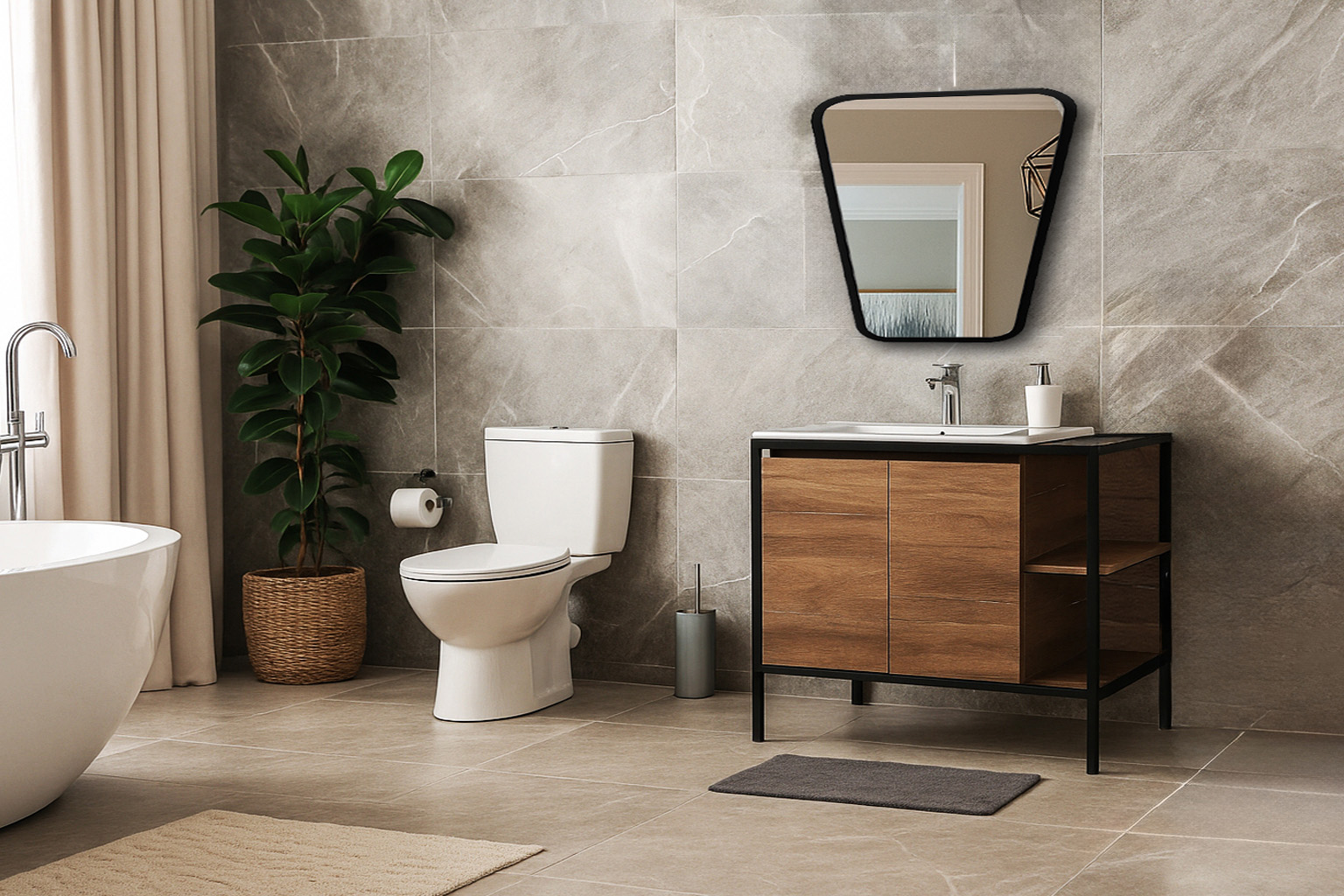 Bath2 K545 2 ΕΠΙΠΛΟ ΜΠΑΝΙΟΥ K545-RETRO 100 cm ΜΕ ΡΑΦΙΑ ΣΕ ΑΠΟΧΡΩΣΗ ΚΑΡΥΔΙΑΣ - Image 1