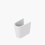 Ημικολώνα Νιπτήρας Πορσελάνης Cerastyle Bella 016800 Λευκή