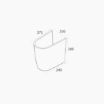 Ημικολώνα Νιπτήρας Πορσελάνης Cerastyle Duru 016200 Λευκή - Image 2