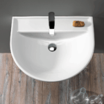 Νιπτήρας Κρεμαστός Πορσελάνης Cerastyle Bella 60x50cm 007800-u Λευκό - Image 2