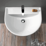 Νιπτήρας Κρεμαστός Πορσελάνης Cerastyle Bella 45x35cm 003100-u Λευκό - Image 4