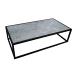 ΤΡΑΠΕΖΙ ΣΑΛΟΝΙΟΥ MARBELLA ΜΕ ΕΠΙΦΑΝΕΙΑ ΑΠΟ ΠΛΑΚΑΚΙ ΣΕ ΟΨΗ ΓΡΑΝΙΤΗ ΜΕ ΜΑΥΡΗ ΜΕΤΑΛΛΙΚΗ ΒΑΣΗ - Image 2