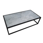 ΤΡΑΠΕΖΙ ΣΑΛΟΝΙΟΥ MARBELLA ΜΕ ΕΠΙΦΑΝΕΙΑ ΑΠΟ ΠΛΑΚΑΚΙ ΣΕ ΟΨΗ ΓΡΑΝΙΤΗ ΜΕ ΜΑΥΡΗ ΜΕΤΑΛΛΙΚΗ ΒΑΣΗ - Image 3