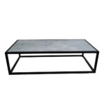 ΤΡΑΠΕΖΙ ΣΑΛΟΝΙΟΥ MARBELLA ΜΕ ΕΠΙΦΑΝΕΙΑ ΑΠΟ ΠΛΑΚΑΚΙ ΣΕ ΟΨΗ ΓΡΑΝΙΤΗ ΜΕ ΜΑΥΡΗ ΜΕΤΑΛΛΙΚΗ ΒΑΣΗ - Image 4