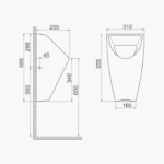 Oυρητήριο Κρεμαστή Πορσελάνης Cerastyle City 005800 Λευκή - Image 3