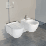 Λεκάνη Κρεμαστή Πορσελάνης Cerastyle City Rimless 019100-w Λευκή Σετ - Image 3