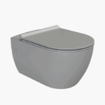 Λεκάνη Κρεμαστή Πορσελάνης Cerastyle City Rimless 01910Α-w-97 Ματ Γκρί Σετ