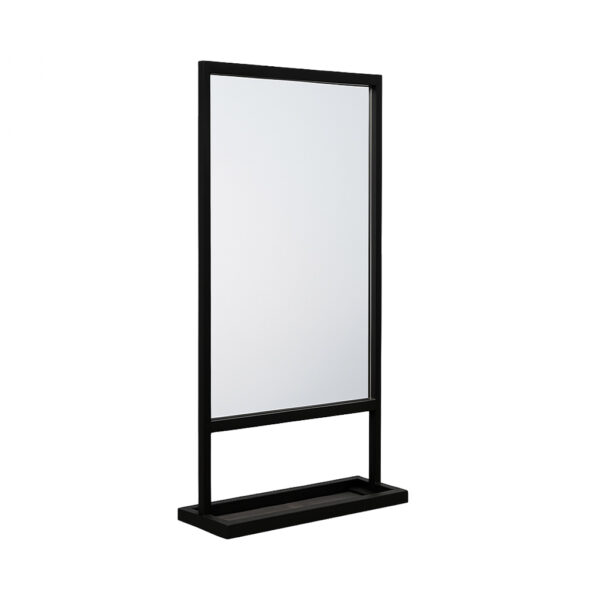 Καθρέφτης Μπάνιου Darko50 με Μαύρο Μεταλλικό Πλαίσιο & Βάση Αποθήκευσης