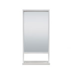 Καθρέφτης Μπάνιου Darko50 με Λευκό Μεταλλικό Πλαίσιο & Βάση Αποθήκευσης - Image 2