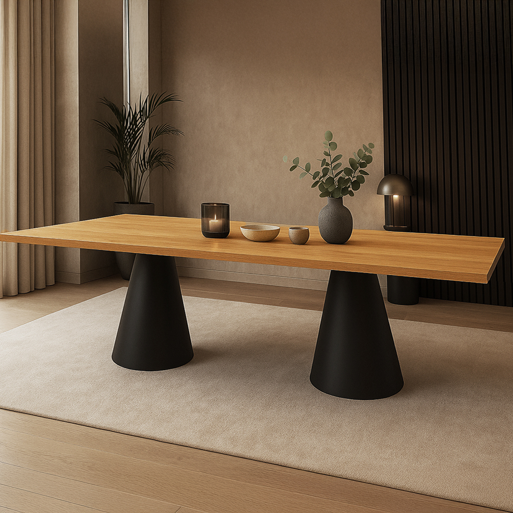 Decor KONOI ΤΡΑΠΕΖΑΡΙΑ CONE ΜΕ ΔΡΥΙΝΗ ΕΠΙΦΑΝΕΙΑ ΜΕ ΙΣΙΟ ΤΕΛΕΙΩΜΑ - Image 1